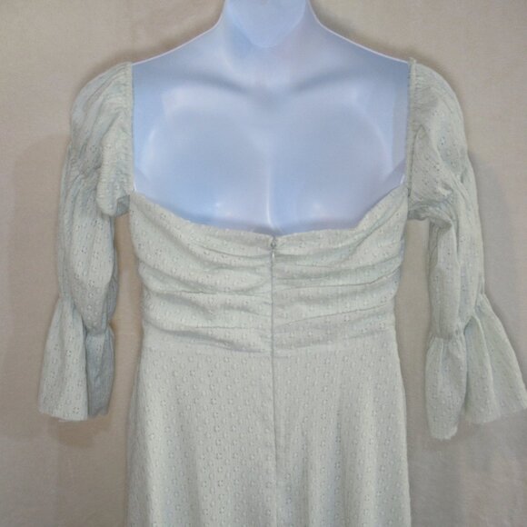 Worth Collective Eyelet Lace Puff Sleeve Midi Dress | Size XL - Picture 4 of 16